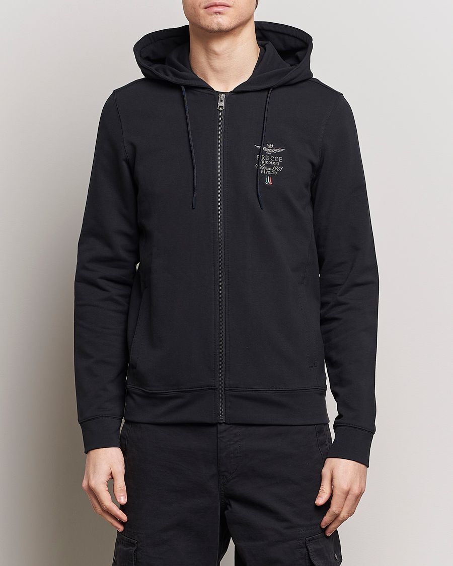 Herren | Pullover | Aeronautica Militare | Full Zip Hoodie Black