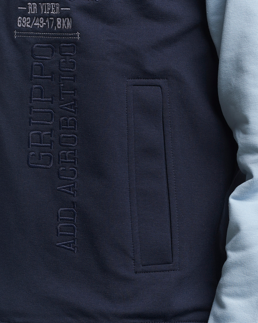 Herren | Pullover | Aeronautica Militare | Full Zip Sweater Navy/Glacier Blue