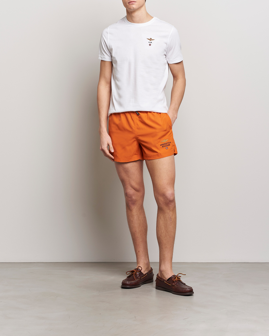 Herren | Badehosen | Aeronautica Militare | Costume Swim Shorts Carrot Orange