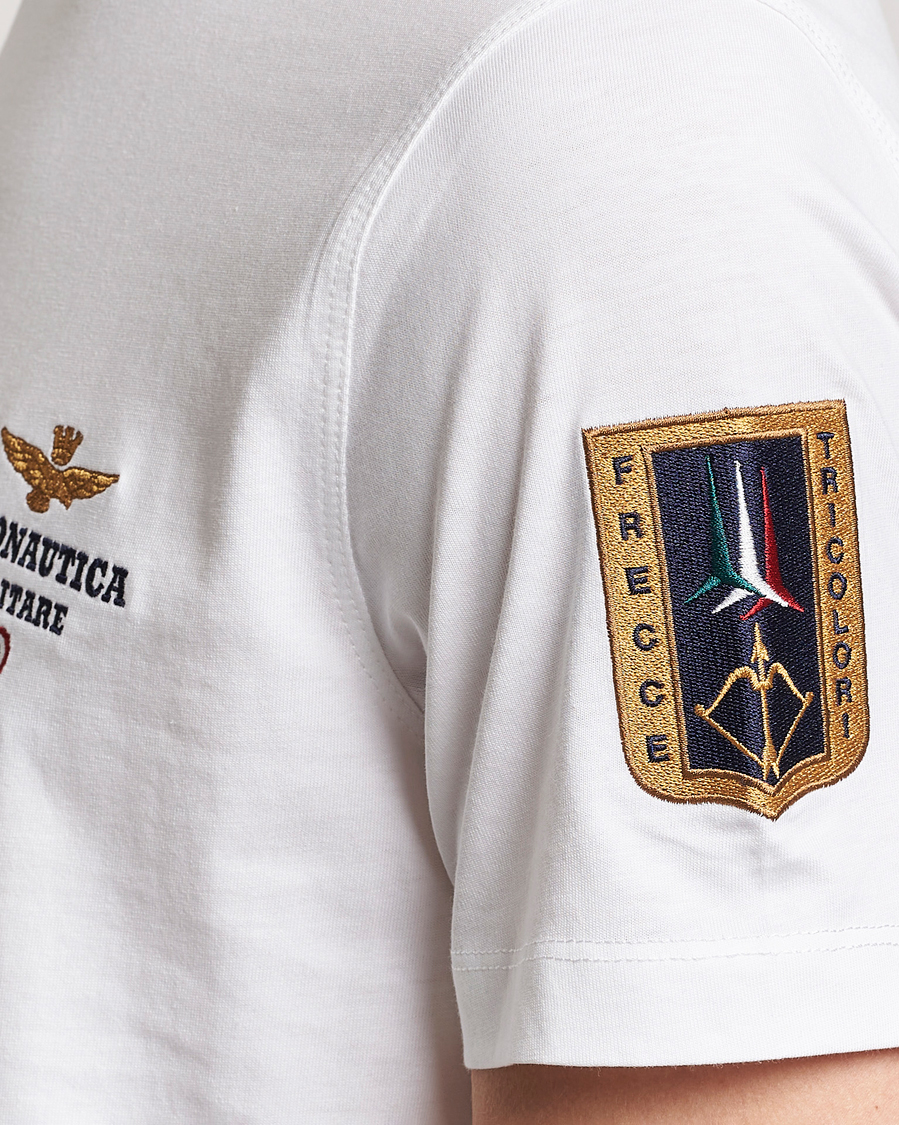 Herren | T-Shirts | Aeronautica Militare | Tricolori Crew Neck T-Shirt Off White