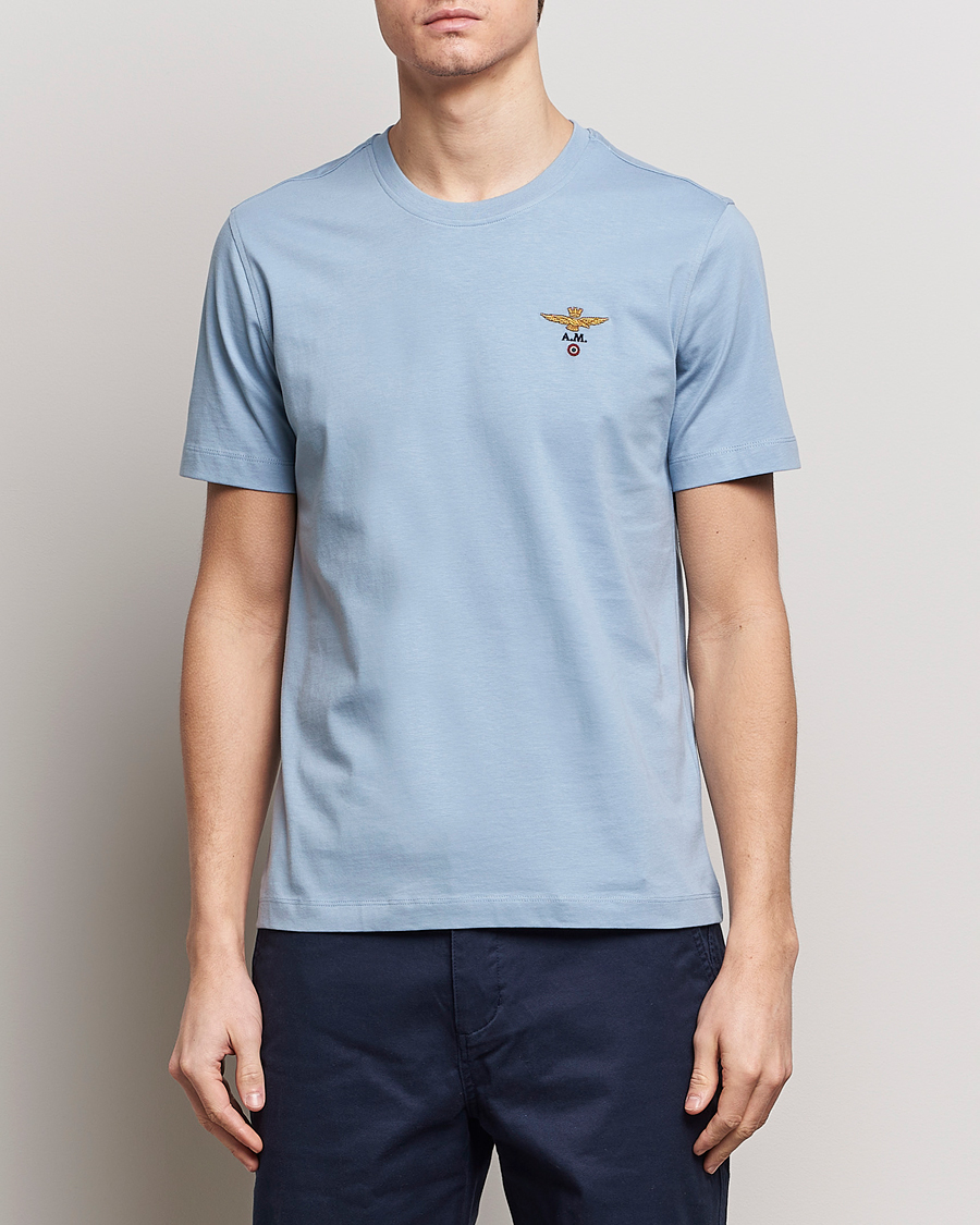 Men | Clothing | Aeronautica Militare | TS1580 Crew Neck T-Shirt Glacier Blue