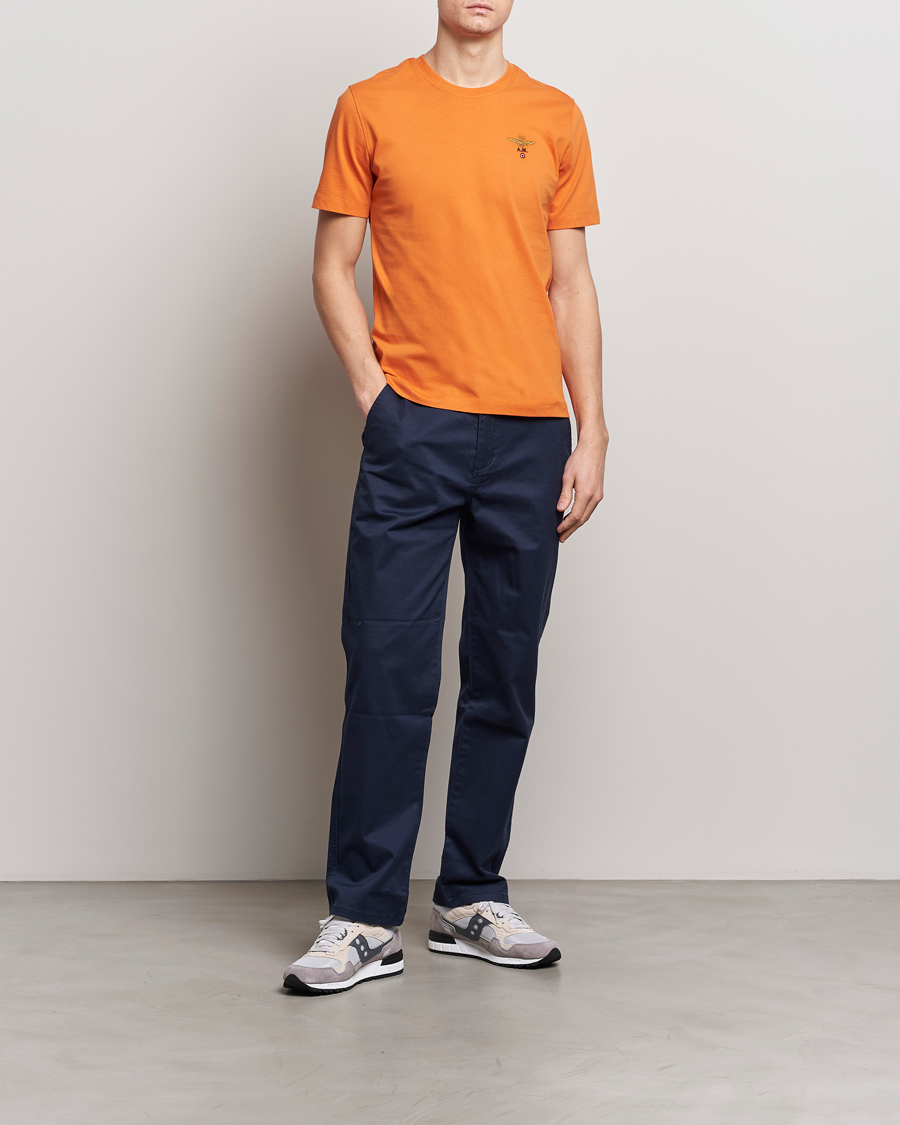 Herren | T-Shirts | Aeronautica Militare | TS1580 Crew Neck T-Shirt Carrot Orange