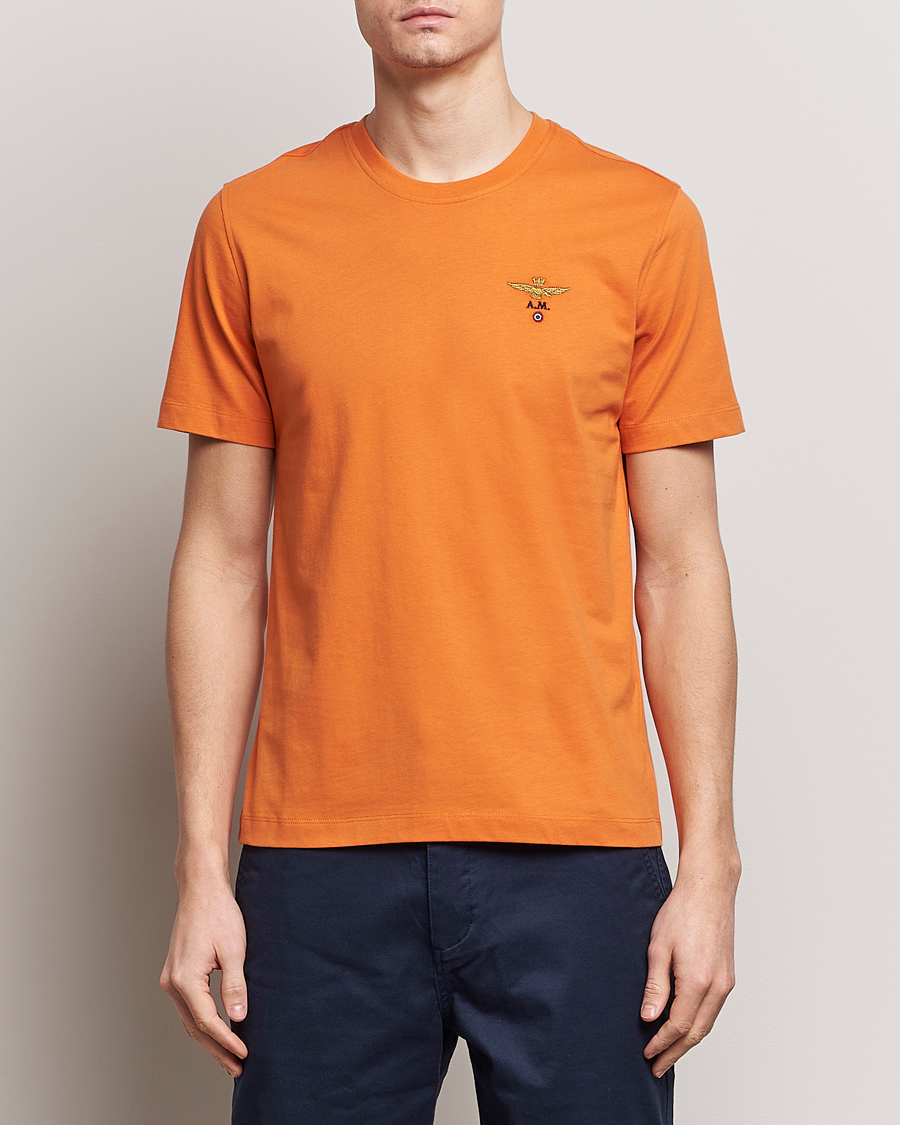 Herren | 30% sale | Aeronautica Militare | TS1580 Crew Neck T-Shirt Carrot Orange