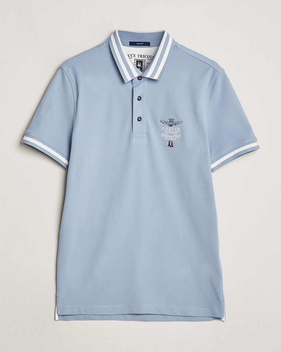 Herren | Poloshirts | Aeronautica Militare | Tipped Polo Glacier Blue