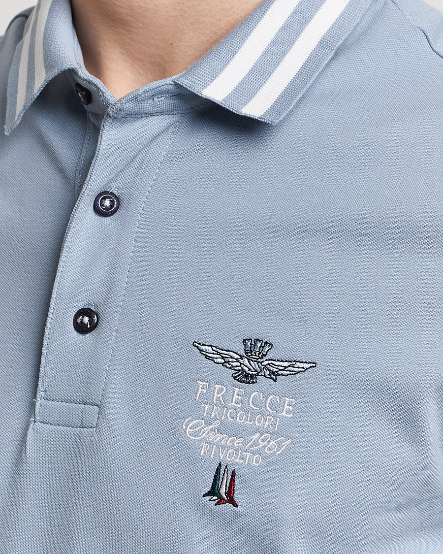 Herren | Poloshirts | Aeronautica Militare | Tipped Polo Glacier Blue