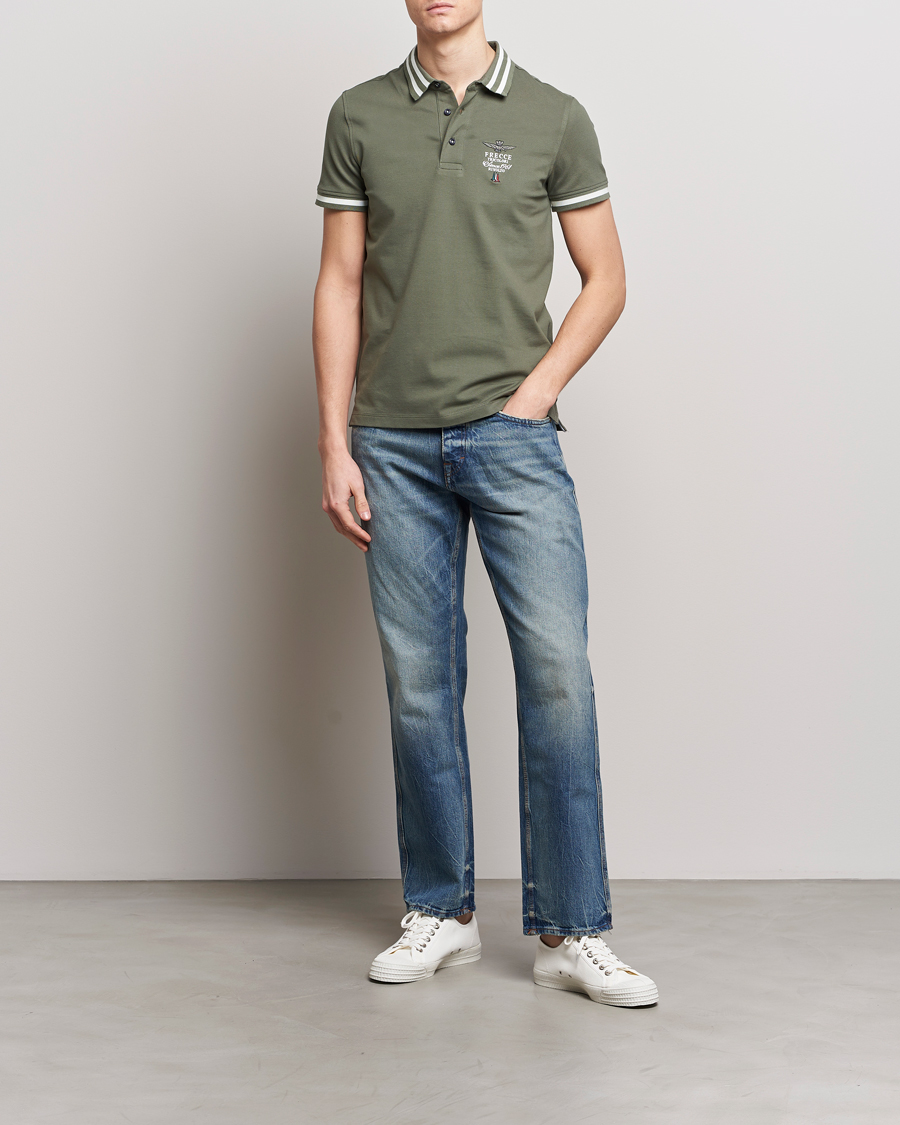 Herren | Poloshirts | Aeronautica Militare | Tipped Polo Verde Green