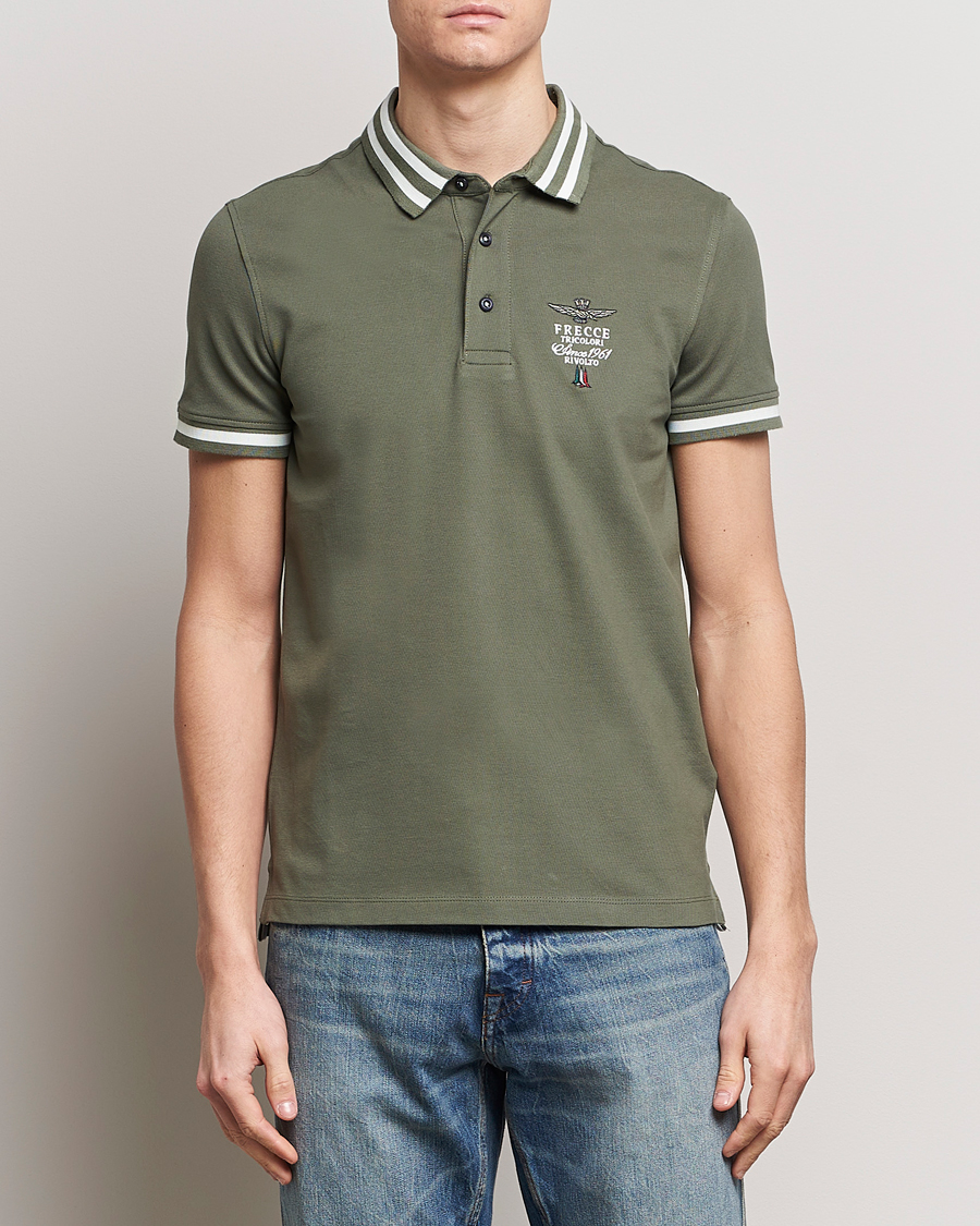 Herren | Poloshirts | Aeronautica Militare | Tipped Polo Verde Green