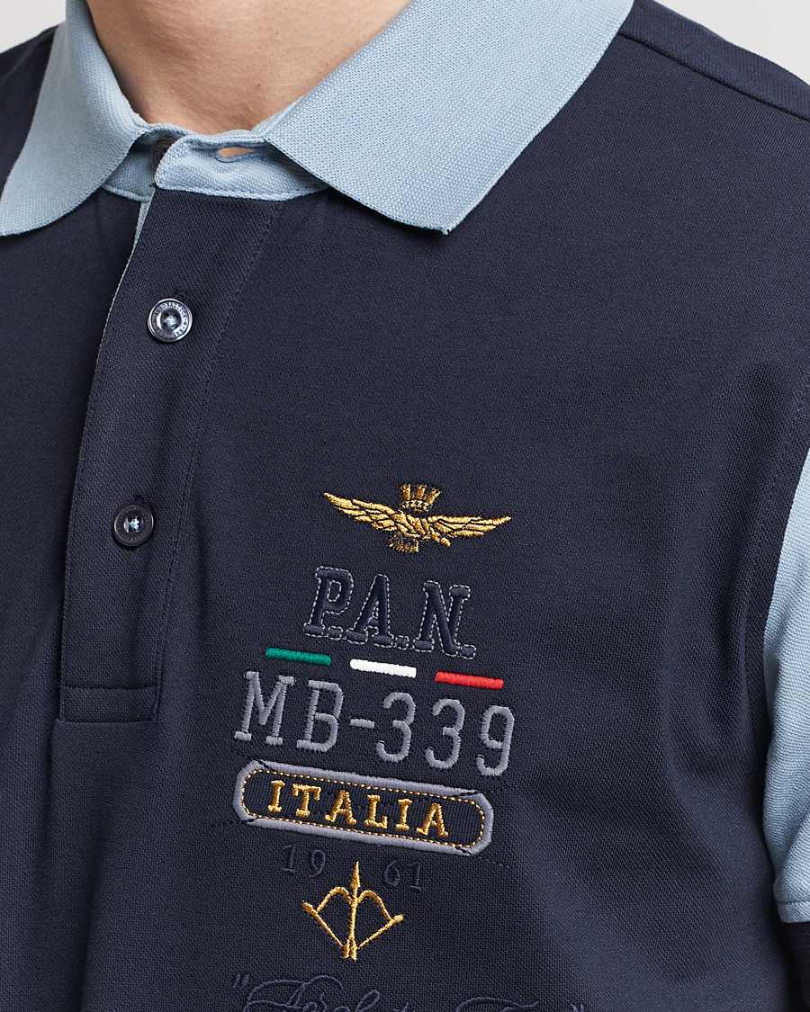 Herren | Poloshirts | Aeronautica Militare | Heritage Polo Navy/Glacier Blue