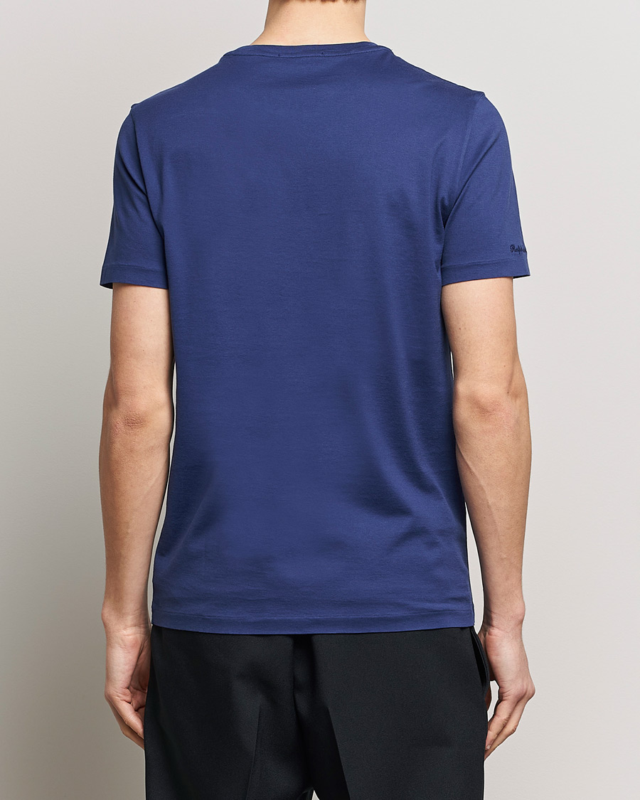 Herren | T-Shirts | Ralph Lauren Purple Label | Garment Dyed Cotton T-Shirt Spring Navy