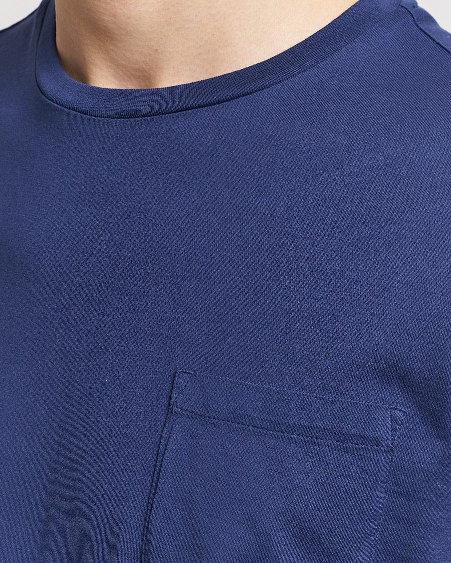 Herren | T-Shirts | Ralph Lauren Purple Label | Garment Dyed Cotton T-Shirt Spring Navy