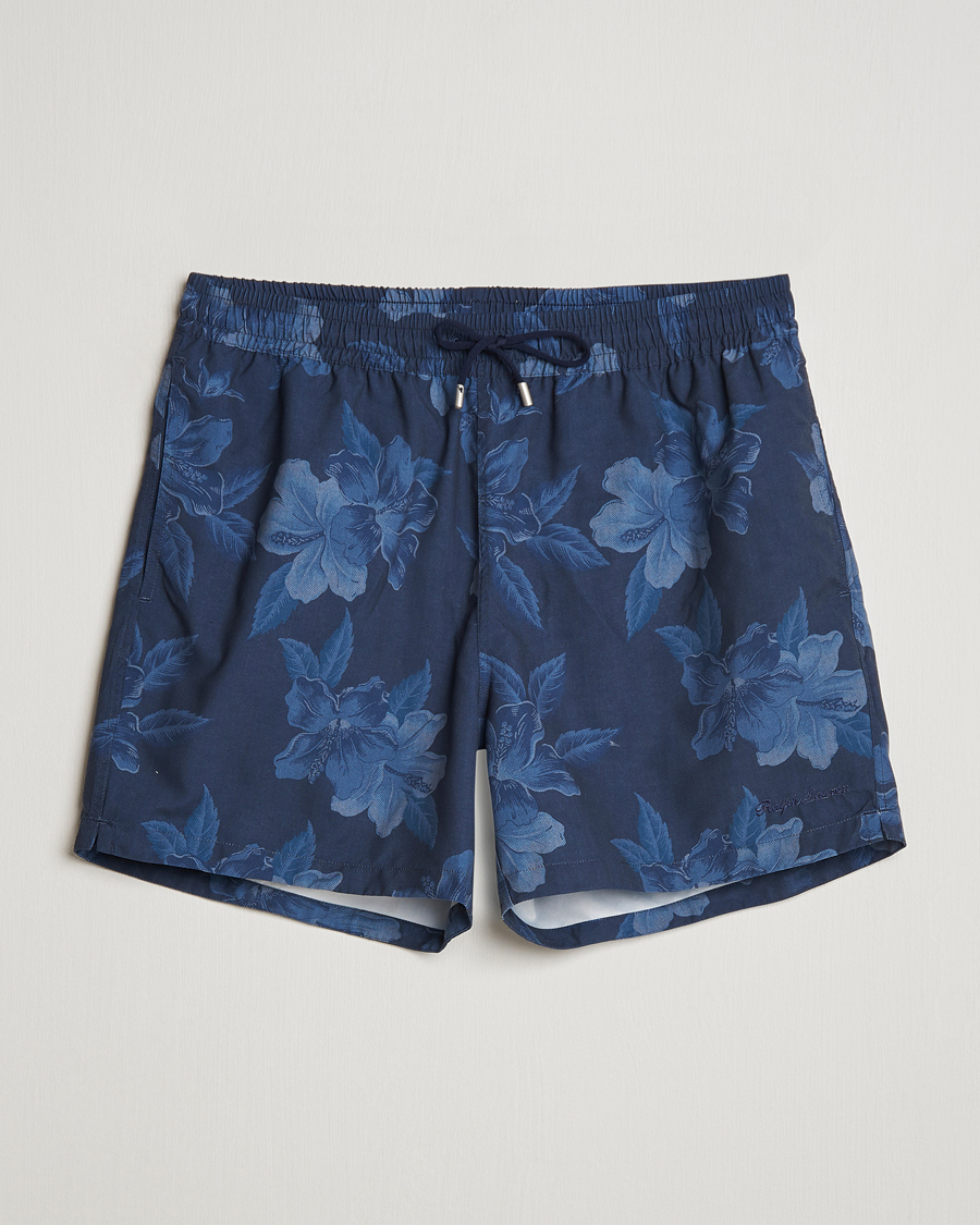 Herren | Badehosen | Ralph Lauren Purple Label | Amalfi Swim Shorts Navy Hibiscus