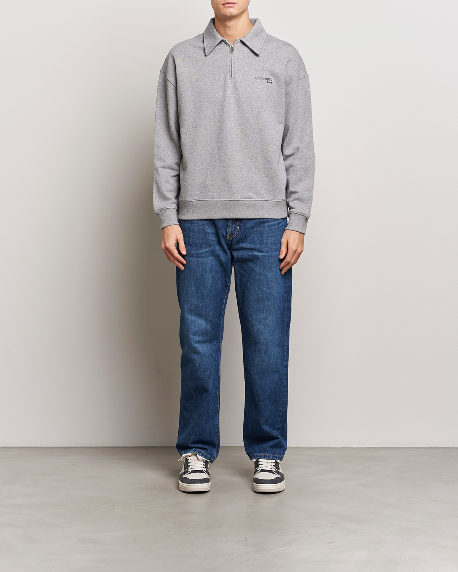 Herren | Pullover | Axel Arigato | Remi Half Zip Sweater Grey Melange