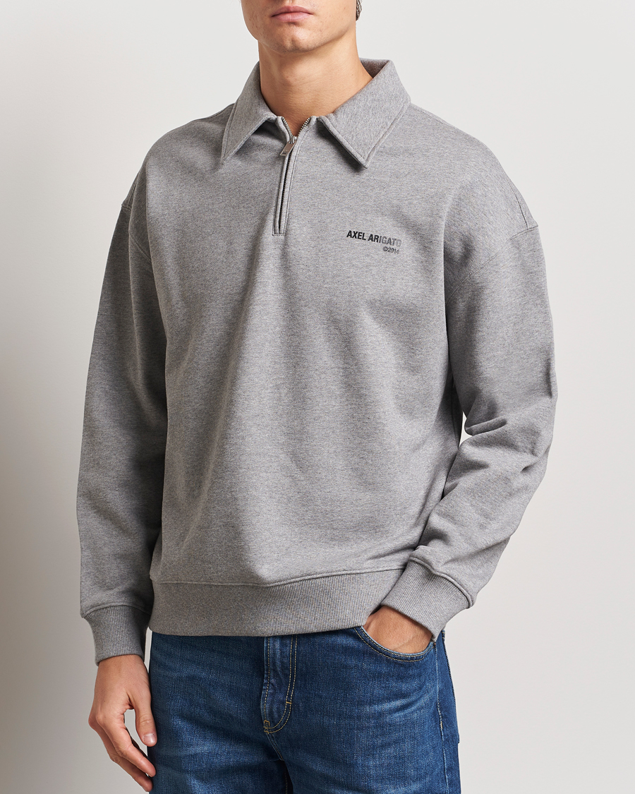 Herren | Pullover | Axel Arigato | Remi Half Zip Sweater Grey Melange