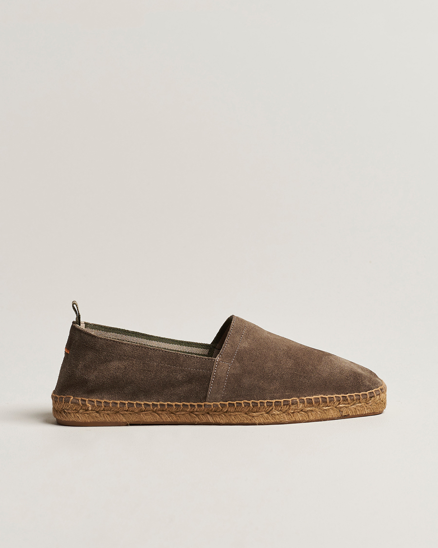 Herren | Castañer Pablo Casual Suede Espadrilles Topo | Castañer | Pablo Casual Suede Espadrilles Topo