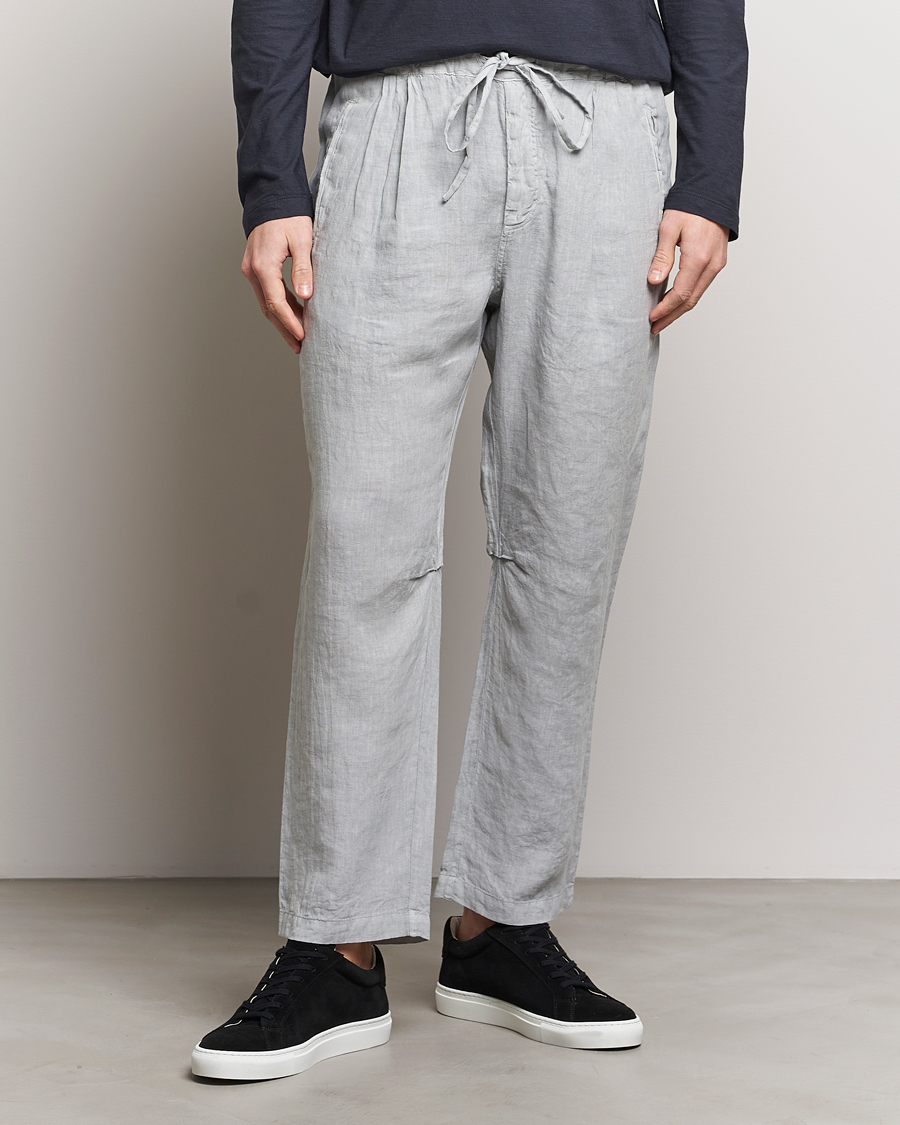 Herren | Massimo Alba | Massimo Alba | Keywest Linen Drawstring Pants Light Grey