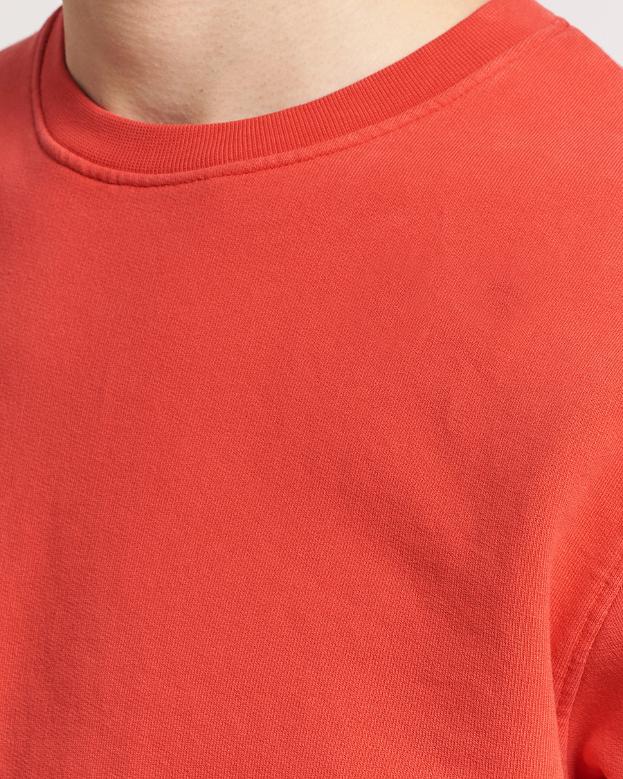 Herren | Pullover | Colorful Standard | Classic Organic Crew Neck Sweat Red Tangerine