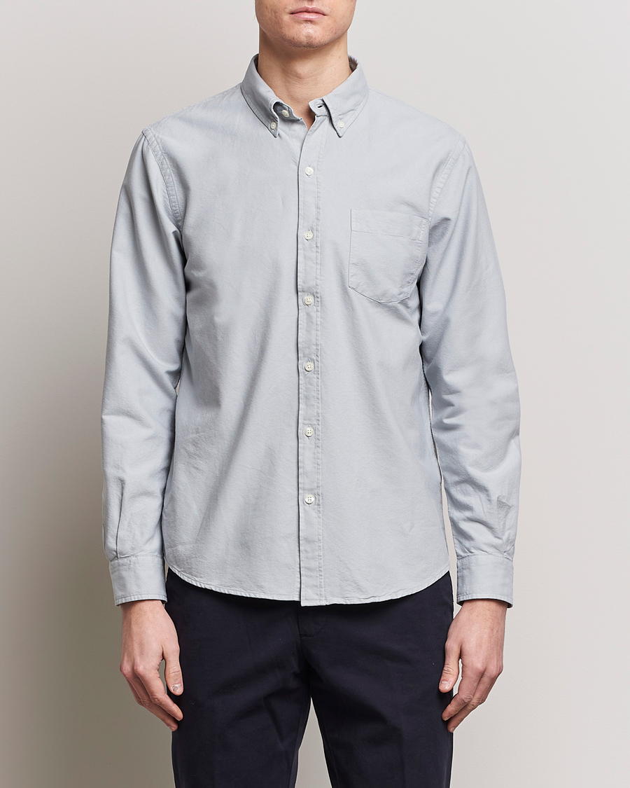 Herren | Freizeithemden | Colorful Standard | Classic Organic Oxford Button Down Shirt Cloudy Grey