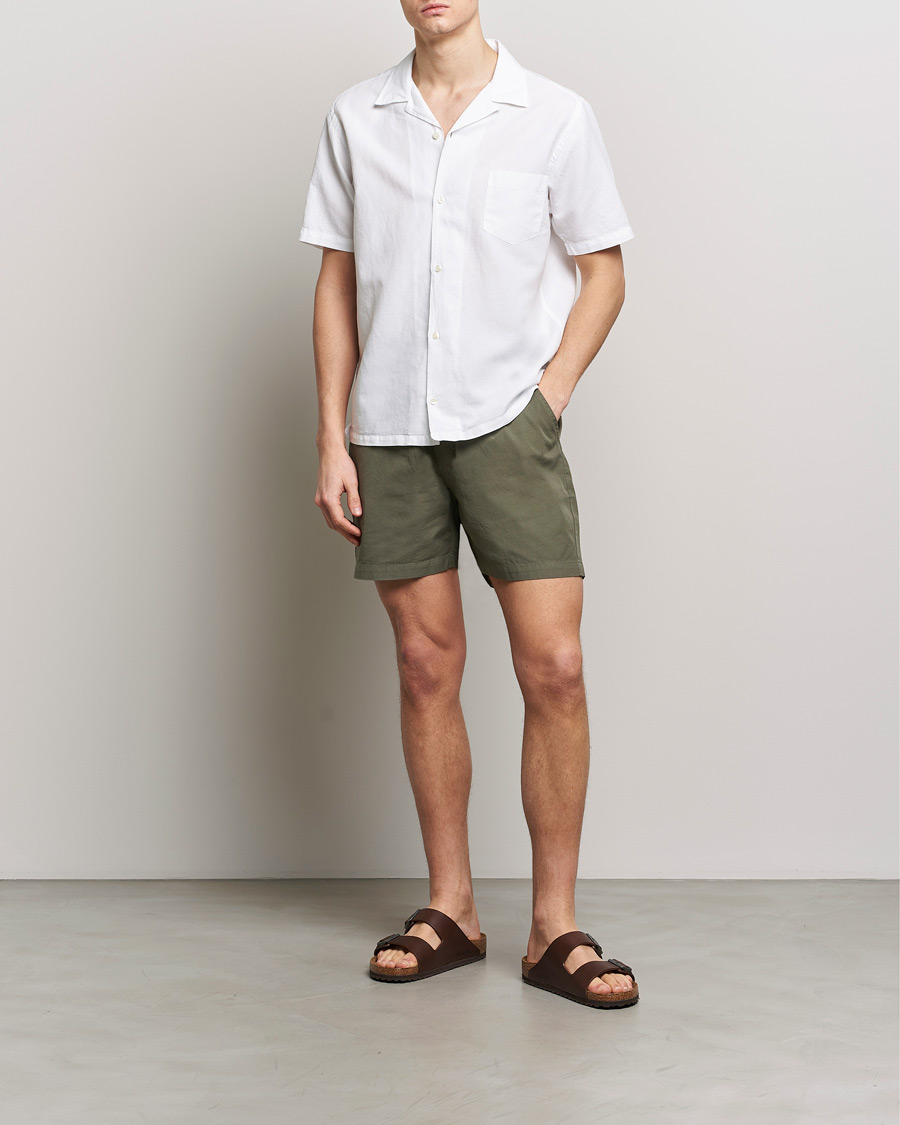 Herren | Hemden | Colorful Standard | Cotton/Linen Short Sleeve Shirt Optical White