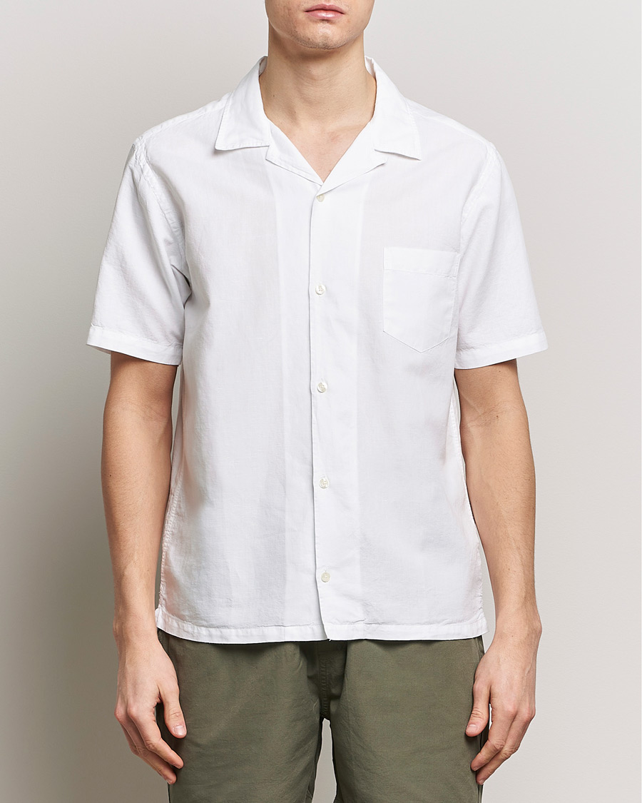 Herren | Leinenhemden | Colorful Standard | Cotton/Linen Short Sleeve Shirt Optical White