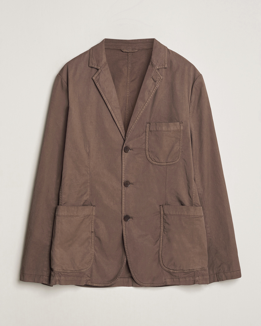 Herren | Sakkos | Aspesi | Samuraki Washed Cotton Blazer Dark Brown