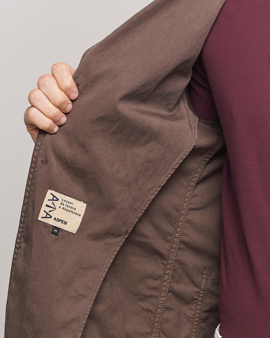 Herren | Sakkos | Aspesi | Samuraki Washed Cotton Blazer Dark Brown