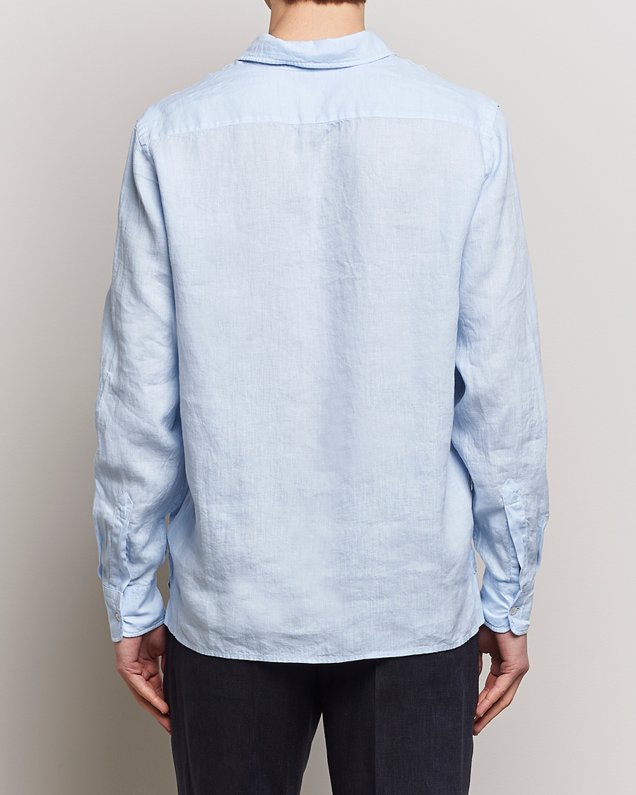 Herren | Hemden | Aspesi | Linen Popover Shirt Light Blue
