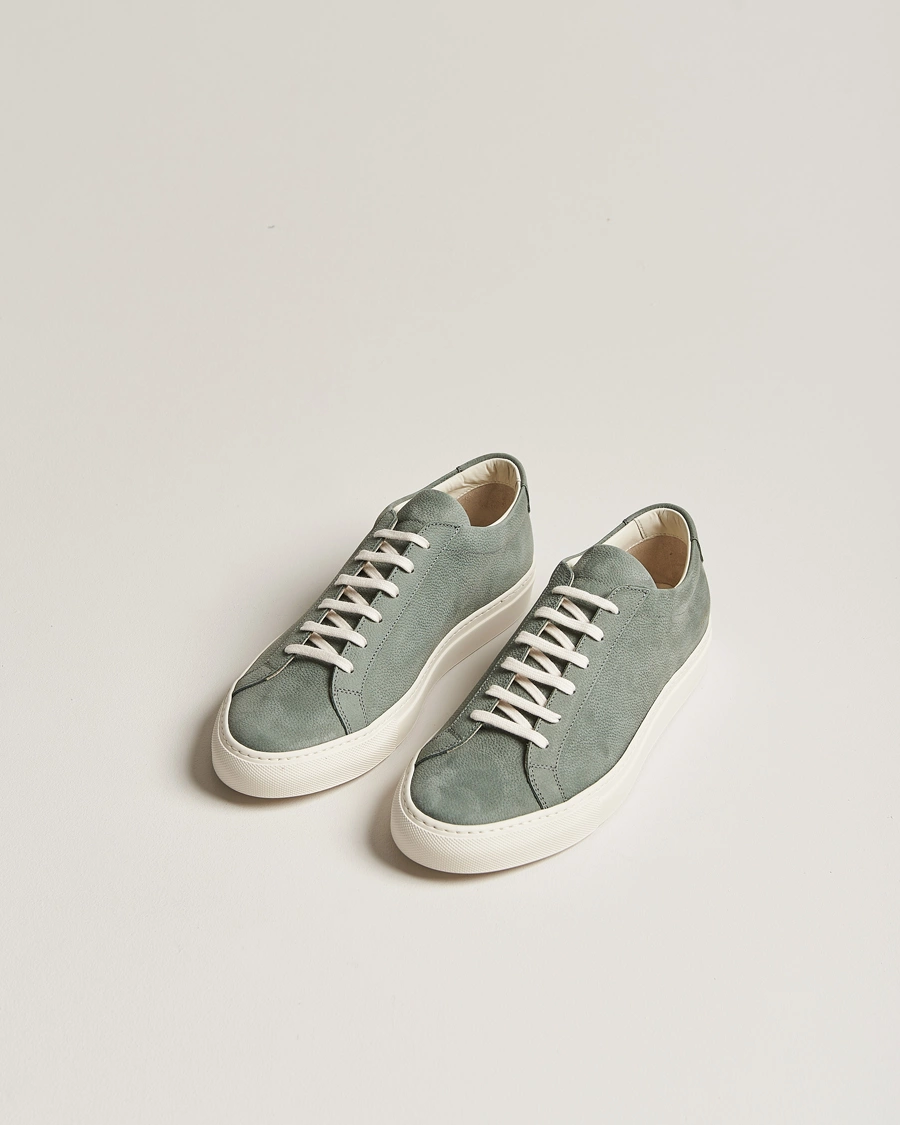 Herr | Common Projects | Common Projects | Original Achilles Pebbled Nubuck Sneaker Sage