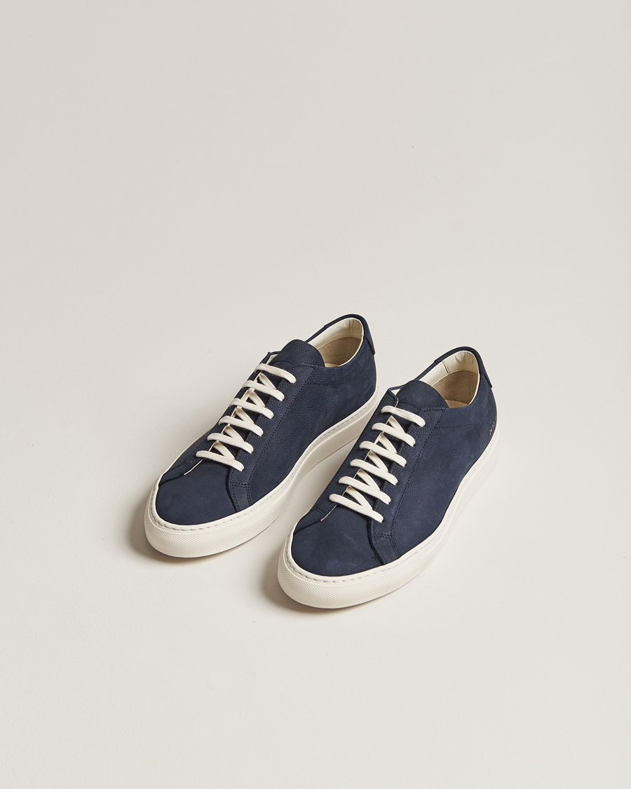Herr | Common Projects | Common Projects | Original Achilles Pebbled Nubuck Sneaker Navy