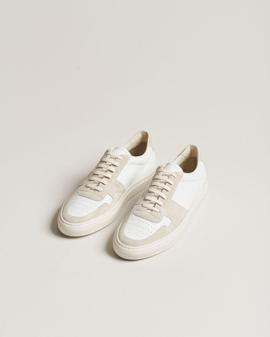 Men | Common Projects | Common Projects | B Ball Duo Leather Sneaker Off White/Beige