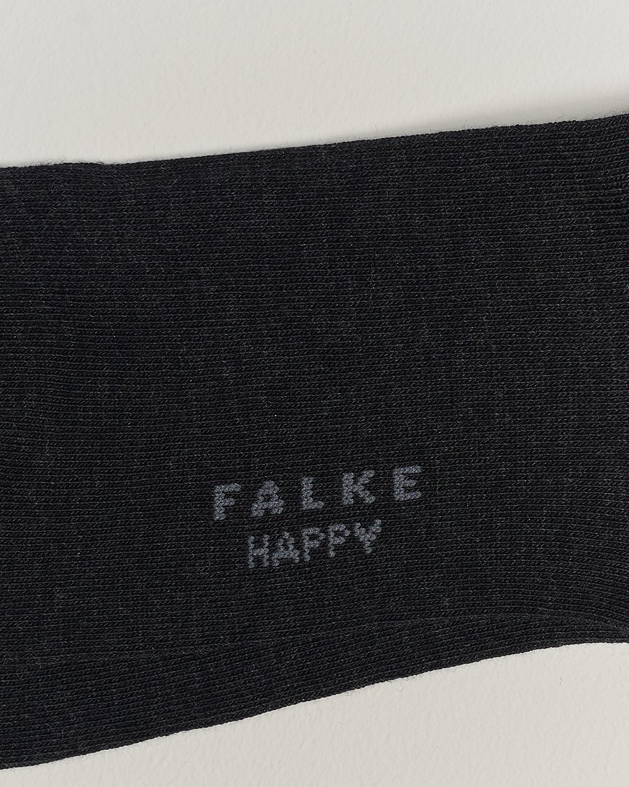 Herren | Kleidung | Falke | Happy 2-Pack Cotton Socks Anthracite Melange