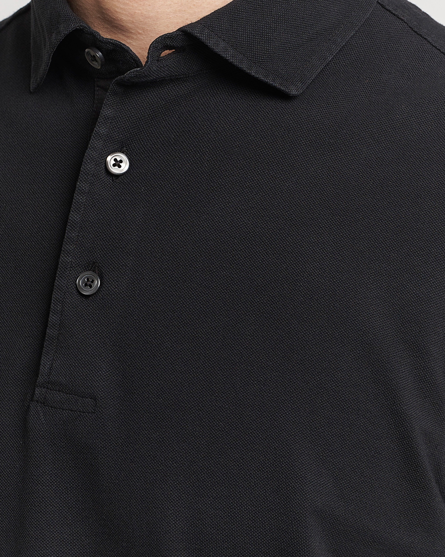 Herren | Poloshirts | Gran Sasso | Washed Polo Black