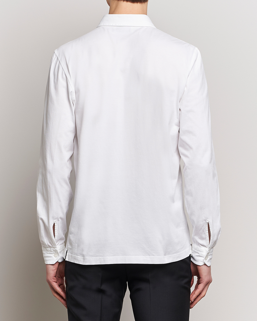 Herren | Hemden | Gran Sasso | Washed Cotton Jersey Shirt White