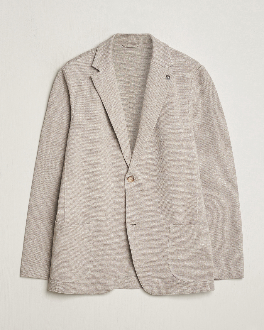 Herren | Sakkos | Gran Sasso | Structured Cotton/Linen Blazer Beige Melange