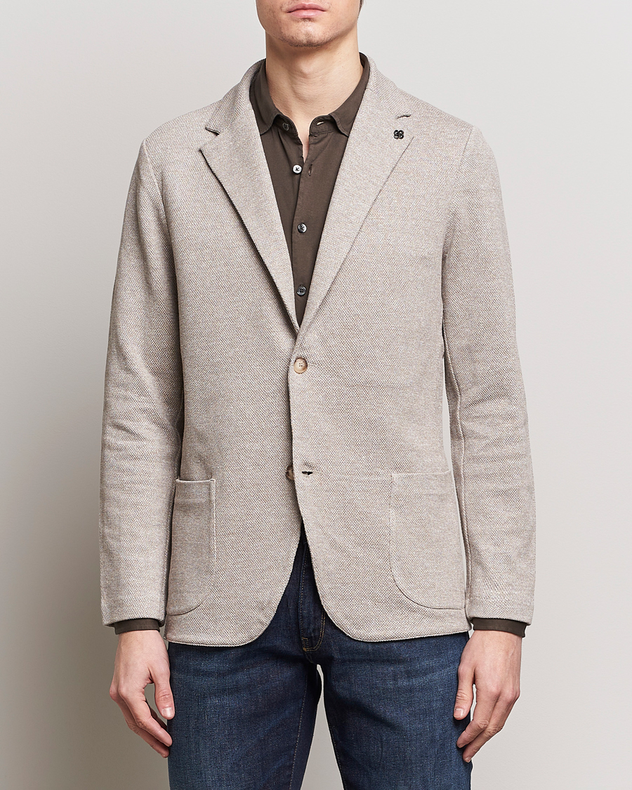Herren | Kleidung | Gran Sasso | Structured Cotton/Linen Blazer Beige Melange