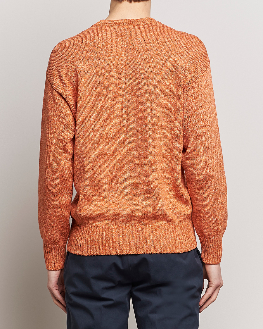 Herren | Pullover | Gran Sasso | Cotton Heavy Knitted Crew Neck Rust Melange