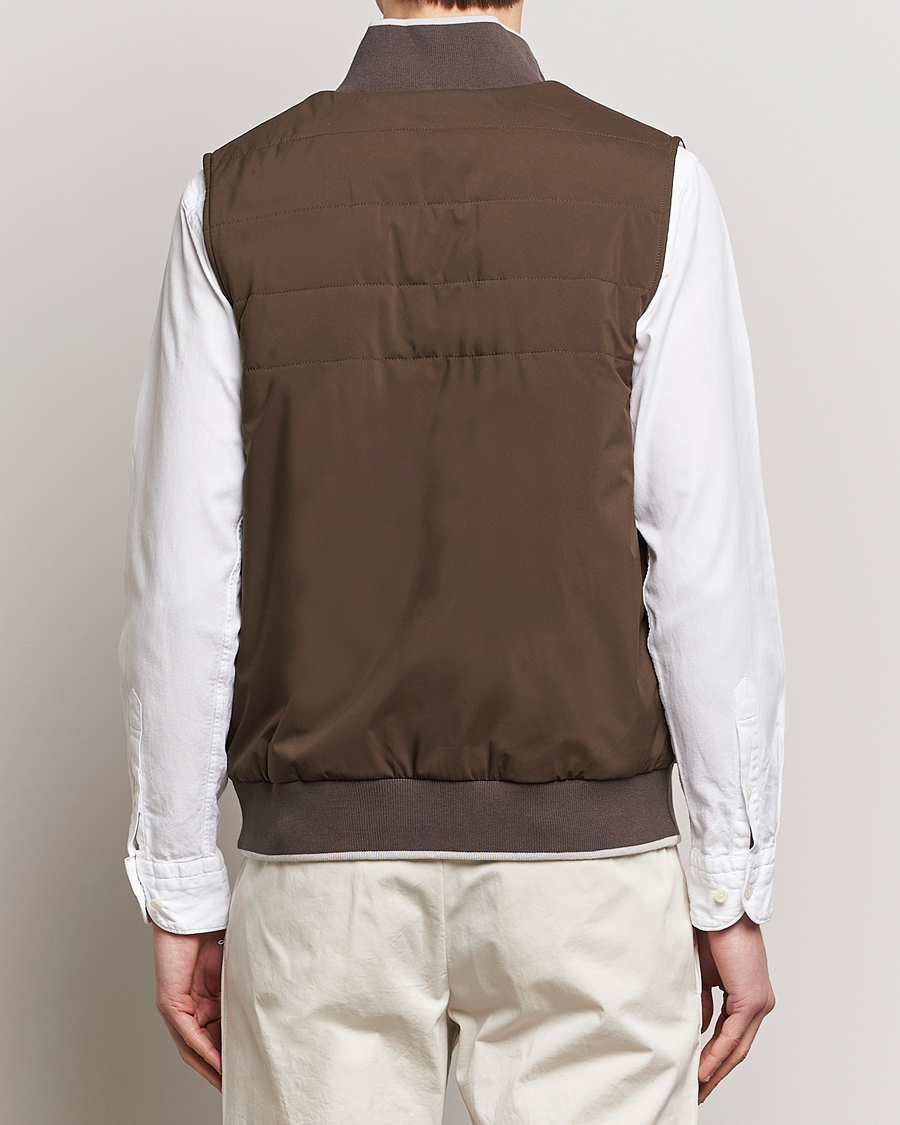 Herren | Jacken | Gran Sasso | Nylon Light Padded Gilet Dark Brown