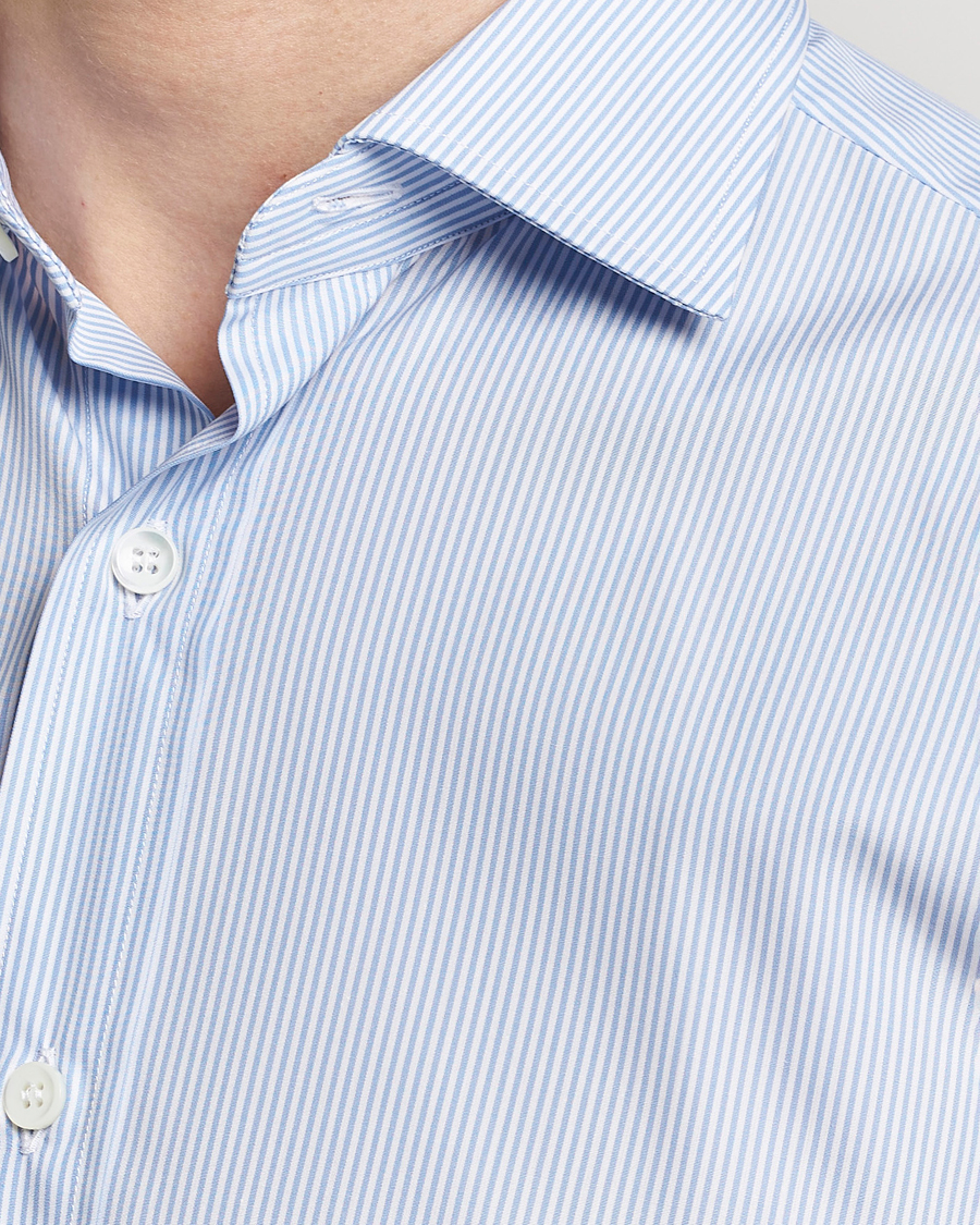 Herren | Hemden | Brioni | Slim Fit Dress Shirt Light Blue Stripe