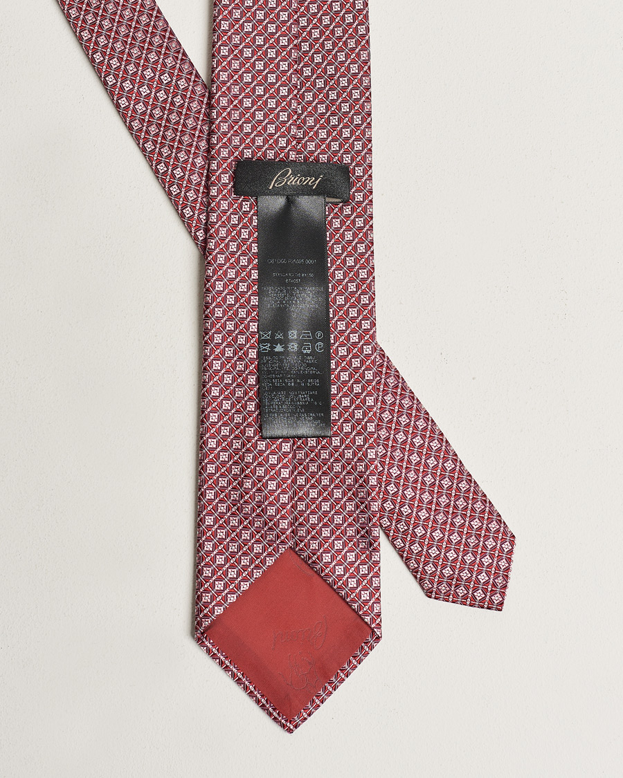 Herren | Brioni Structured Silk Tie Dark Red | Brioni | Structured Silk Tie Dark Red