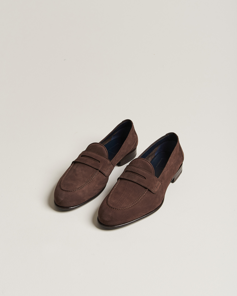 Herren | Schuhe | Brioni | Penny Loafers Dark Brown Nubuck