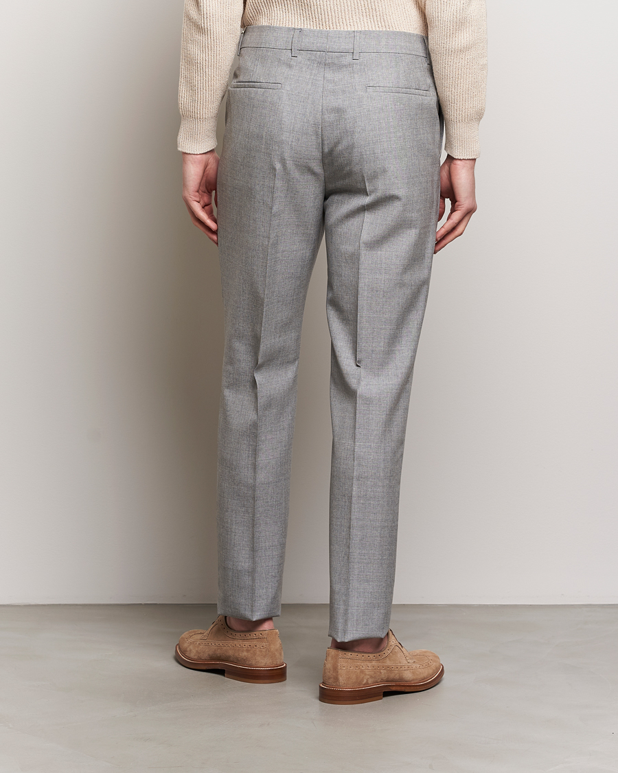 Herren | Hosen | Brunello Cucinelli | Pleated Wool Trousers Light Grey