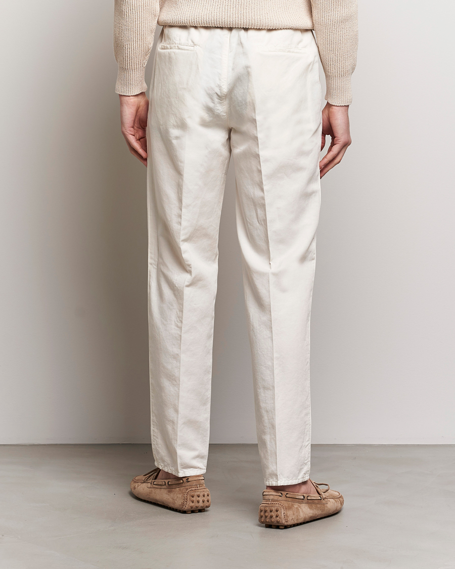 Herren | Hosen | Brunello Cucinelli | Cotton/Linen Drawstring Pants Off White