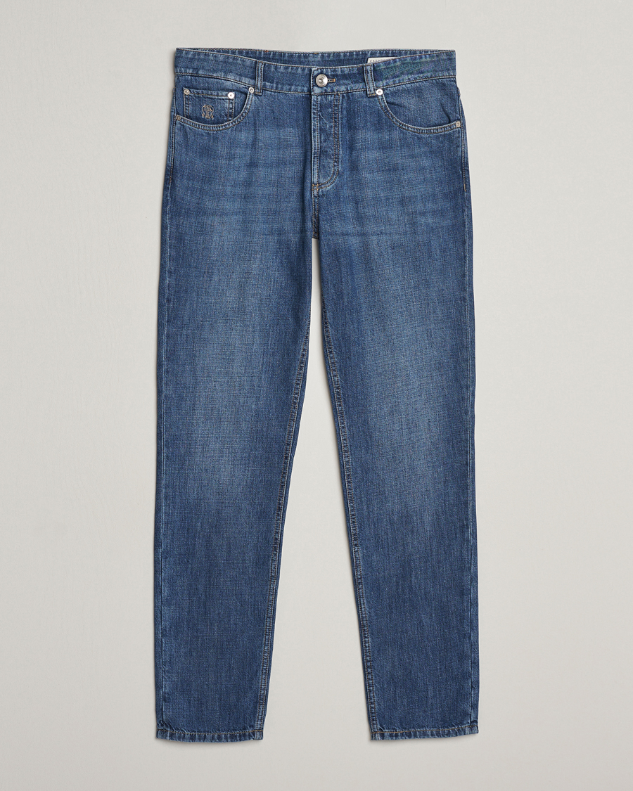 Herren | Jeans | Brunello Cucinelli | Traditional Fit Jeans Dark Blue Wash