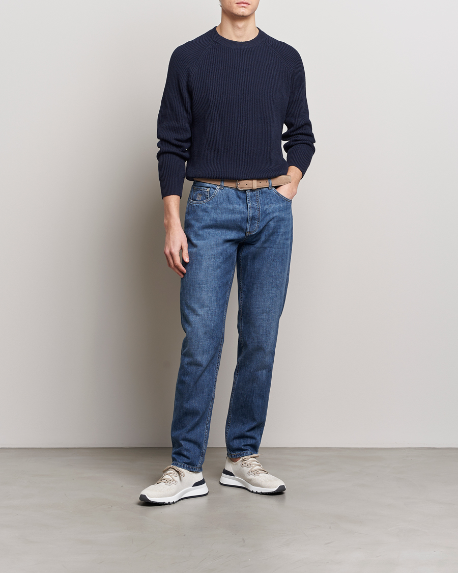 Herren | Jeans | Brunello Cucinelli | Traditional Fit Jeans Dark Blue Wash