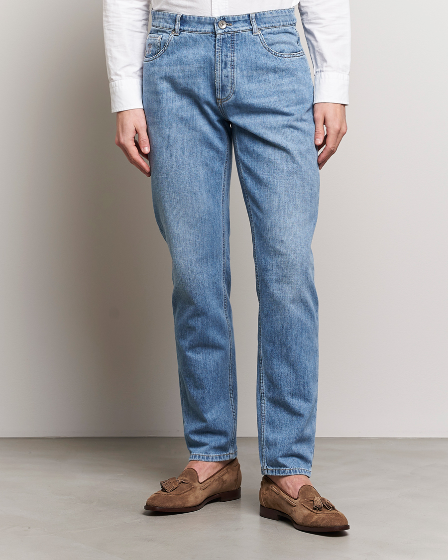 Herren | Jeans | Brunello Cucinelli | Traditional Fit Jeans Blue Wash