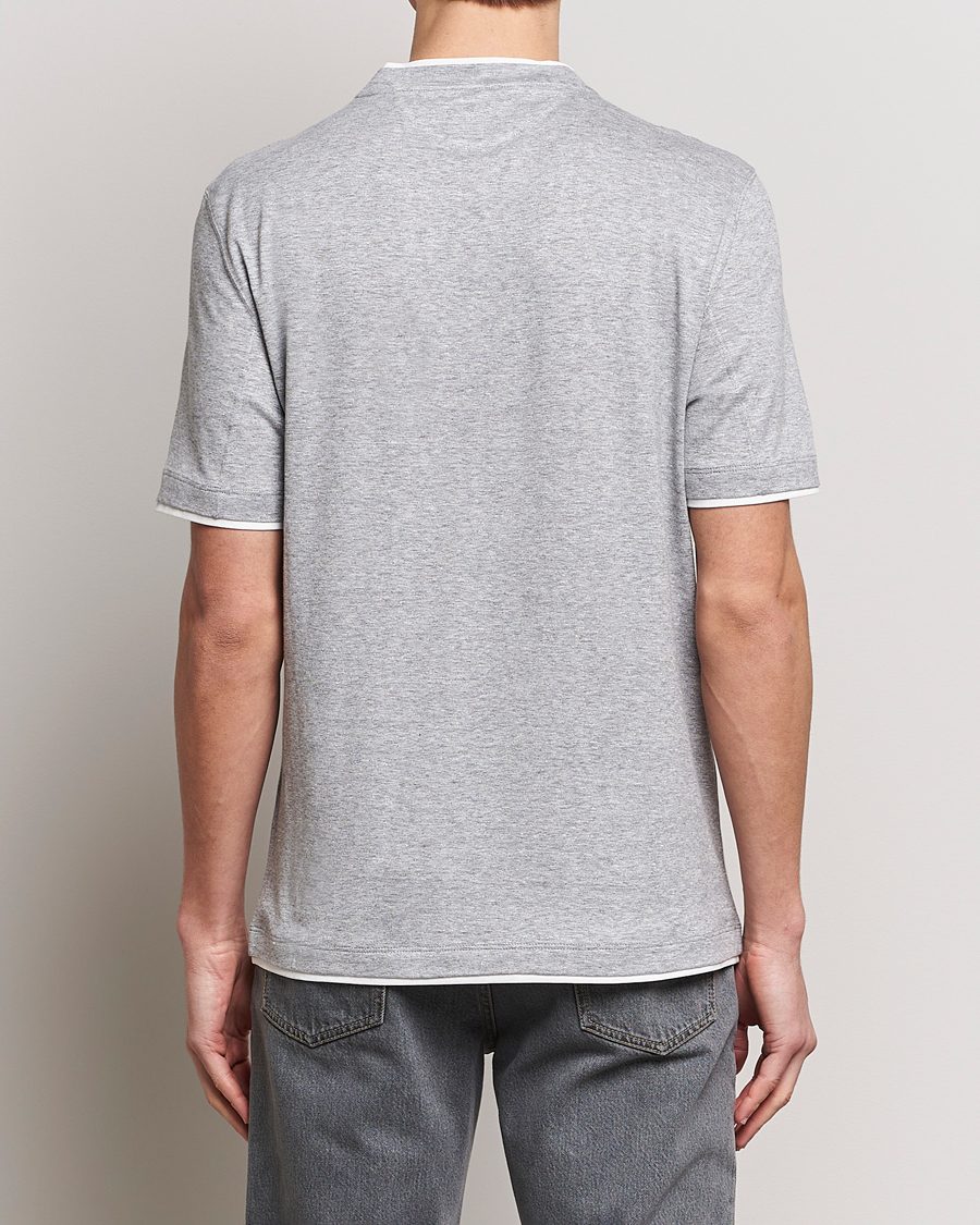 Herren | T-Shirts | Brunello Cucinelli | Cotton/Linen T-Shirt Light Grey
