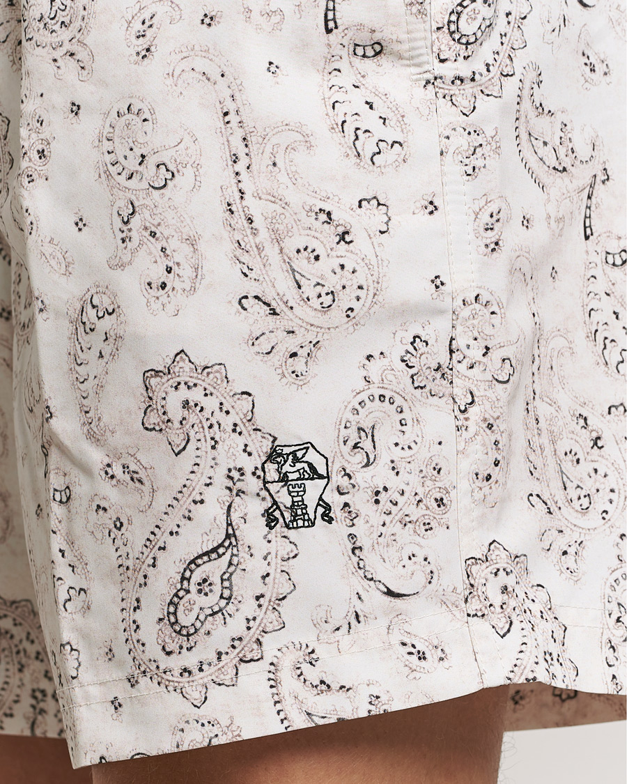Herren | Badehosen | Brunello Cucinelli | Paisley Swim Trunks Light Beige