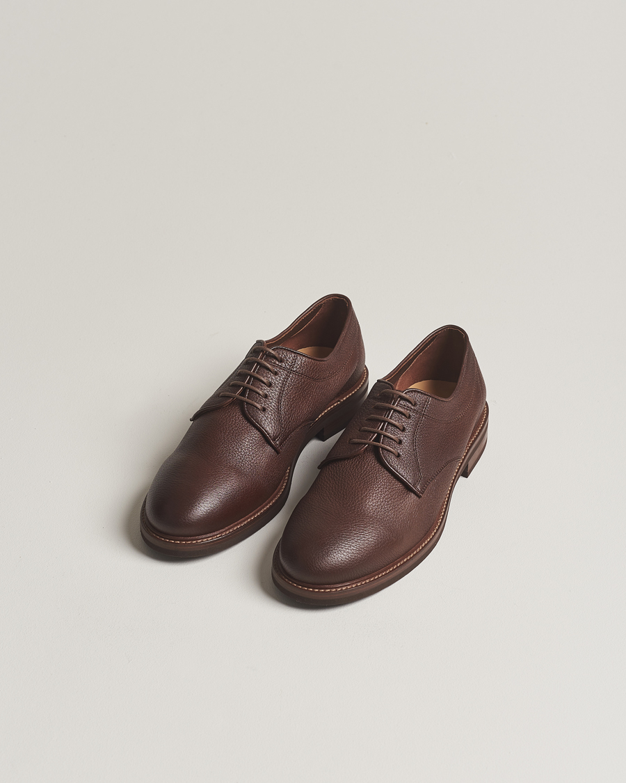 Herren | Schuhe | Brunello Cucinelli | Plain Toe Derby Dark Brown Deerskin