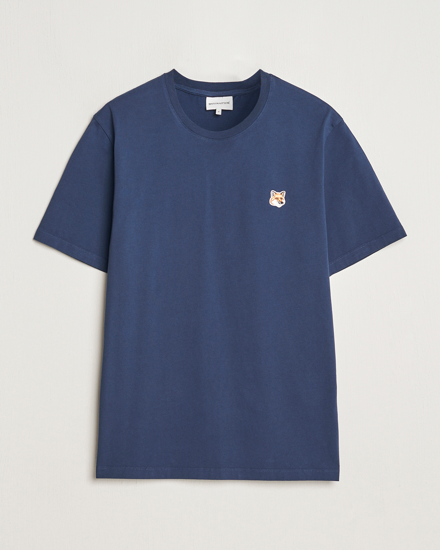 Herren | T-Shirts | Maison Kitsuné | Fox Head T-Shirt Ink Blue