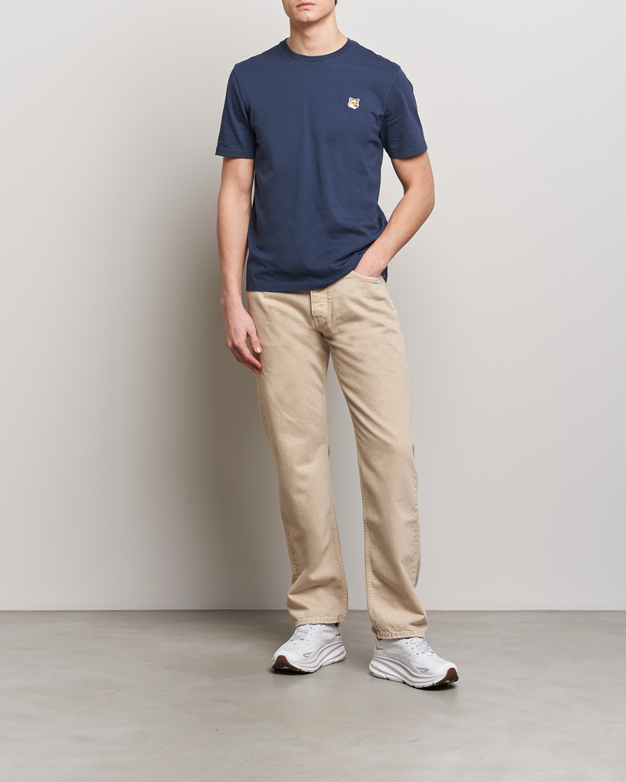 Herren | T-Shirts | Maison Kitsuné | Fox Head T-Shirt Ink Blue