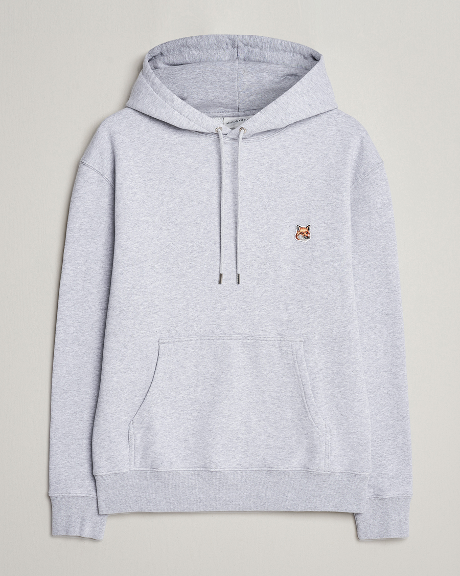 Herren | Pullover | Maison Kitsuné | Fox Head Hoodie Light Grey Melange